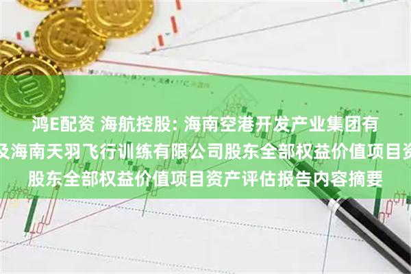 鸿E配资 海航控股: 海南空港开发产业集团有限公司拟转让股权涉及海南天羽飞行训练有限公司股东全部权益价值项目资产评估报告内容摘要